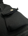 BLACK BALACLAVA HOODIE CARGO