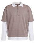 BEIGE DOUBLE SLEEVED POLO RUTHLESS
