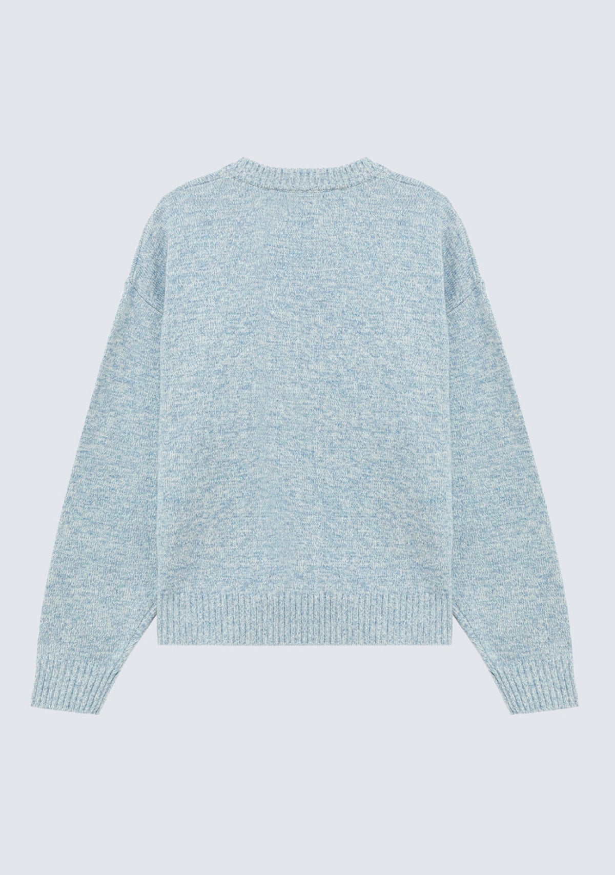 CREW NECK MULINE DUST BLUE