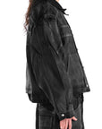 BLACK WAXED DENIM JACKET