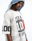 HEART OVER GREED PANEL SHIRT GREY