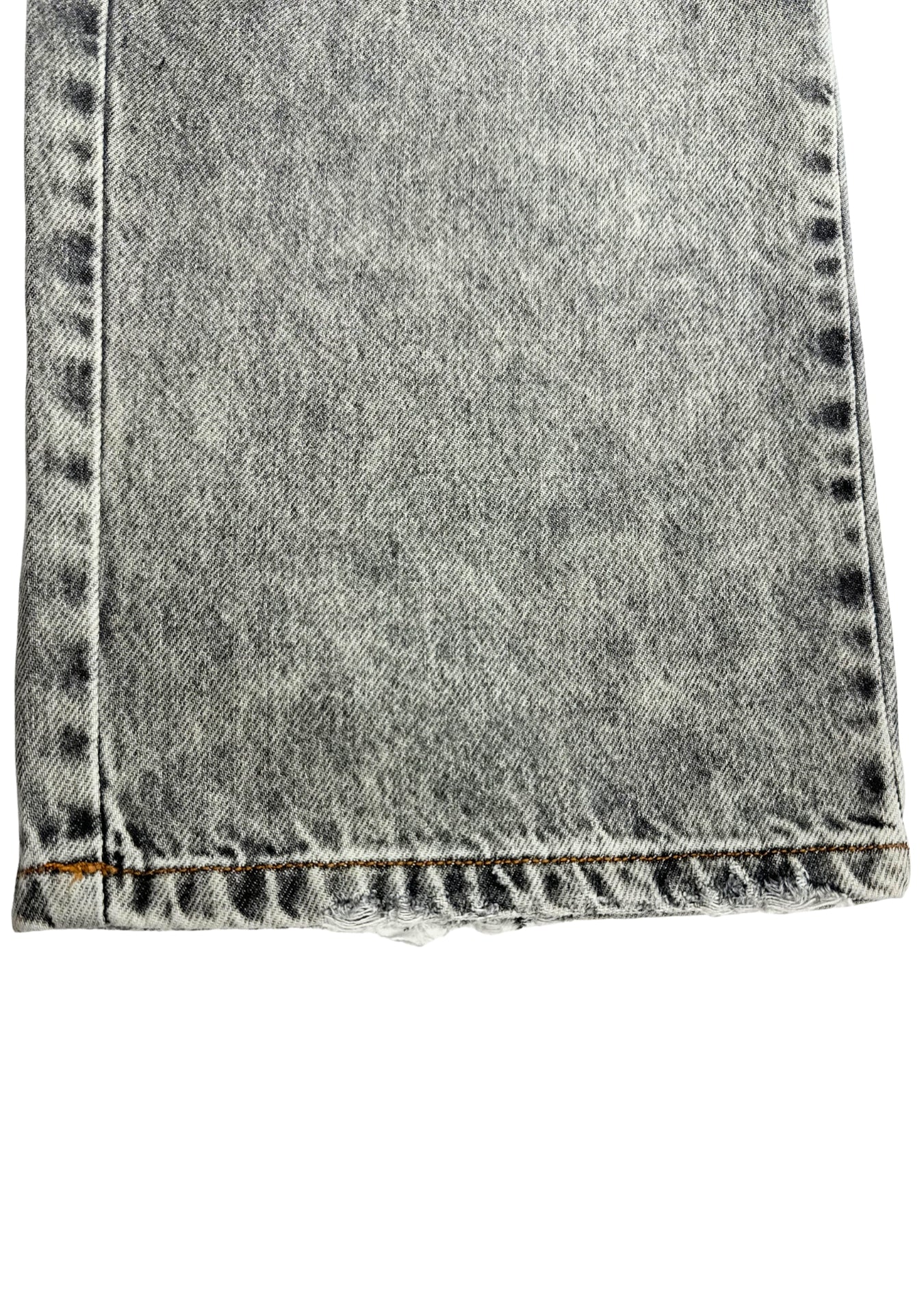 GREY DARK WASH CARGO BAGGY