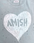 T-SHIRT IN JERSEY CON STAMPA HEART LASER