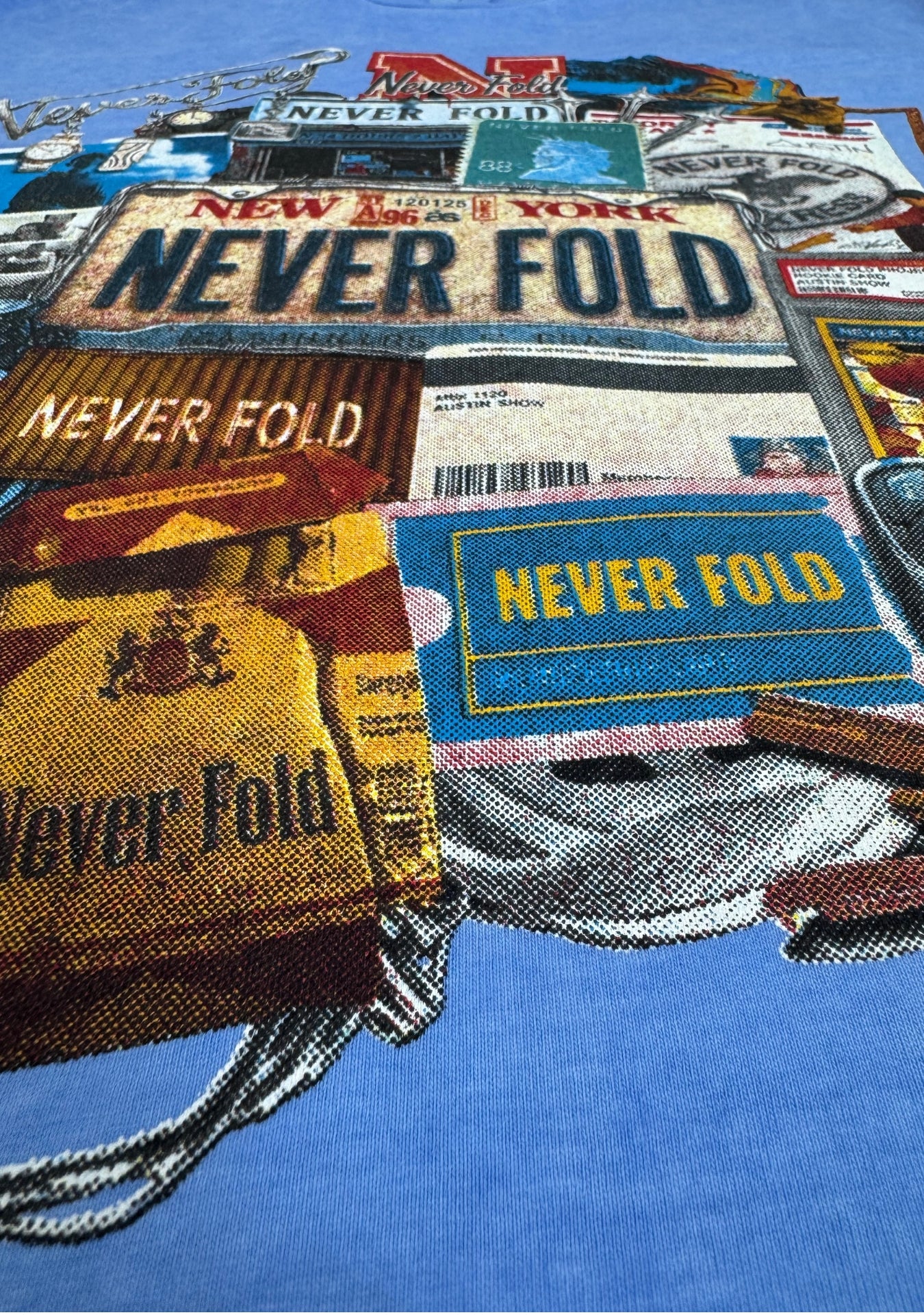 NEVER FOLD WASH LIGHT BLUE TEE
