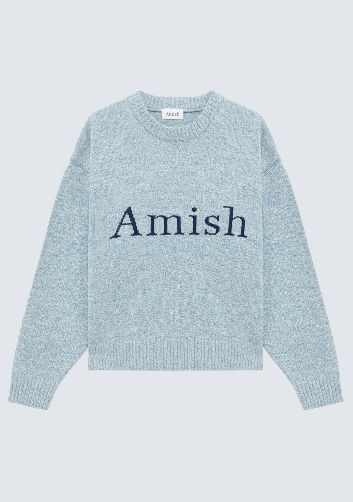 CREW NECK MULINE DUST BLUE