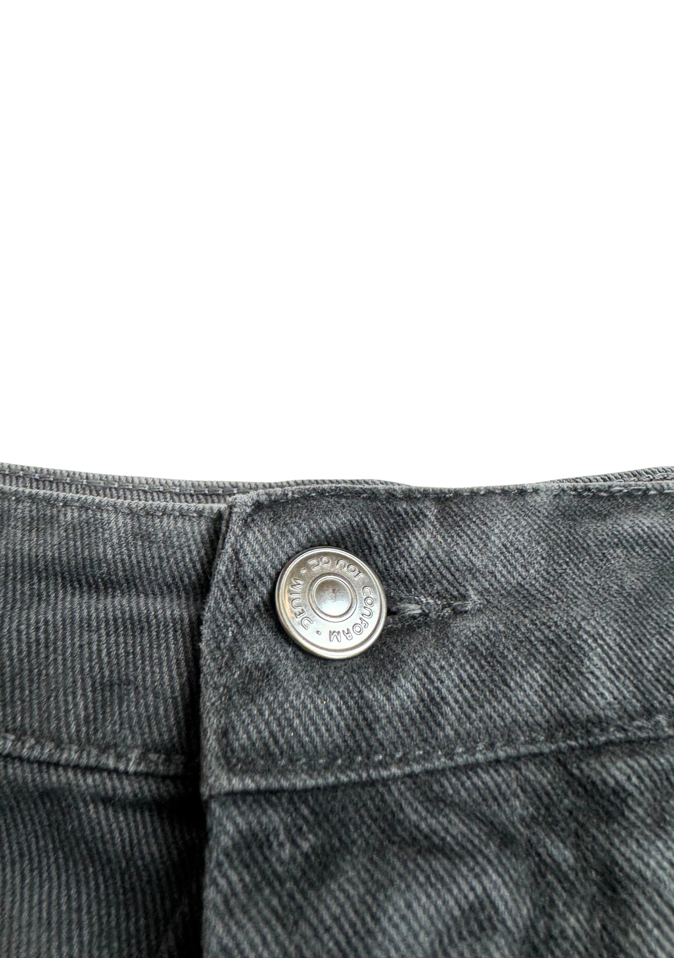 OVER SHORT GREY WAXED LEATHER