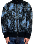 PULL ZIP BLACK BRUSHED WOOL