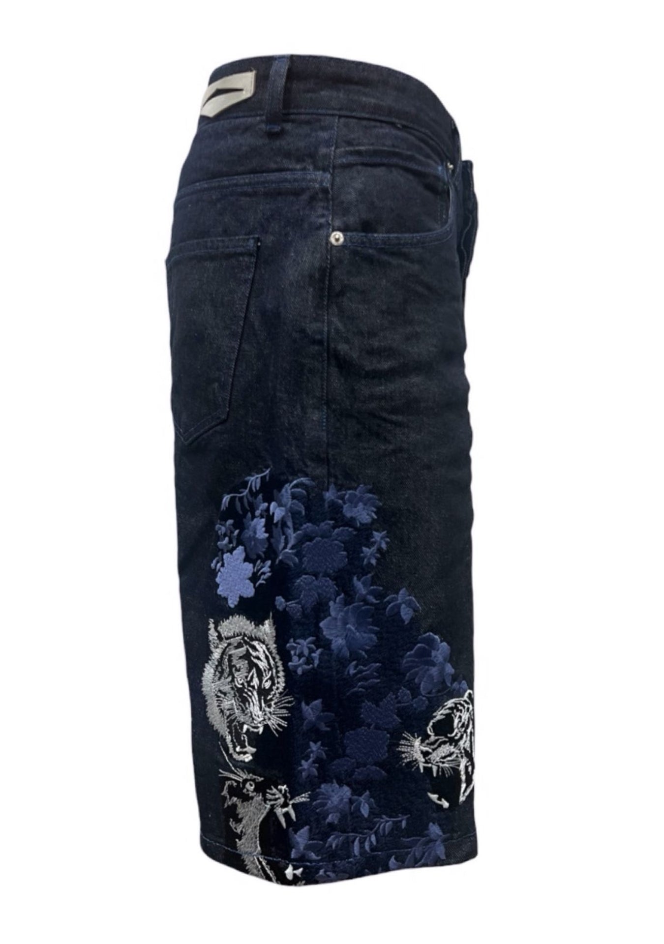 BLUE WASH SHORTS SAVANA EMBROIDERY