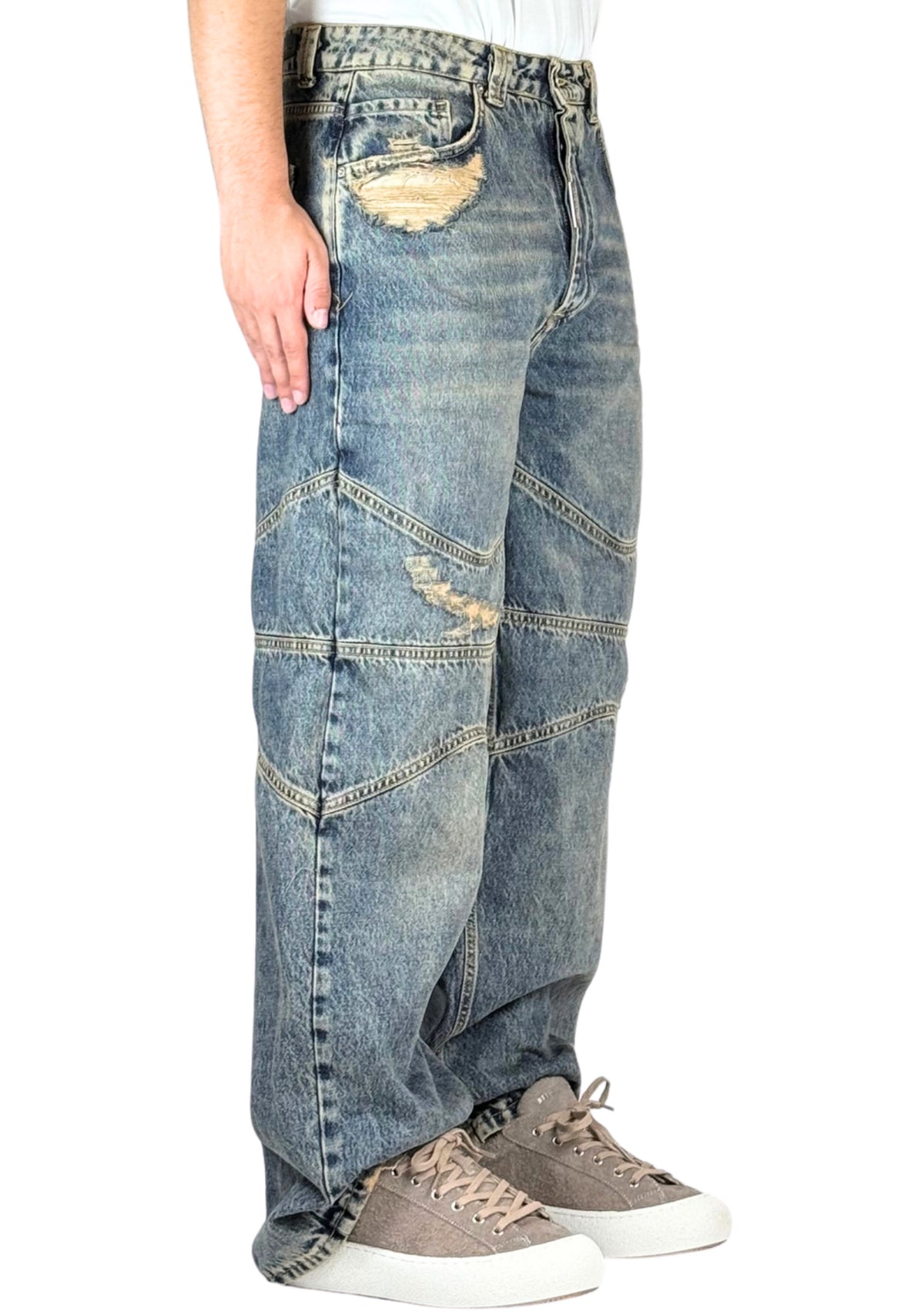 SAND BAGGY ABRASIONS DIAGONAL CUTS