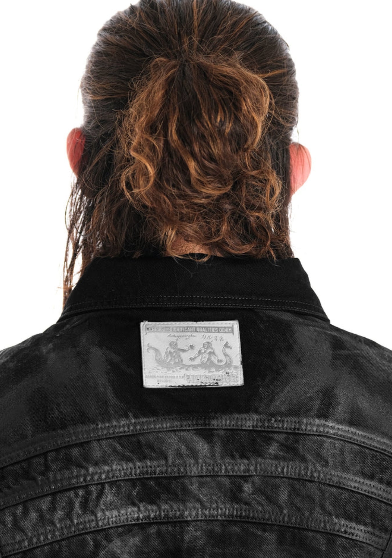BLACK WAXED DENIM JACKET