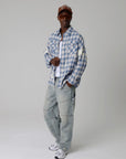 BLEACHED PLAID SHIRT