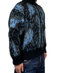 PULL ZIP BLACK BRUSHED WOOL