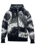 PULL ZIP DOUBLE HOOD BLACK