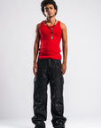 BLACK CRY WAXED DENIM