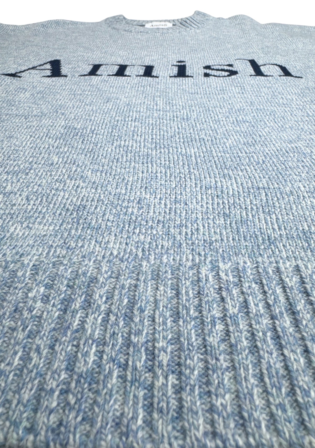 CREW NECK MULINE DUST BLUE