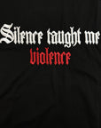 BLACK TEE SILENCE TAUGHT