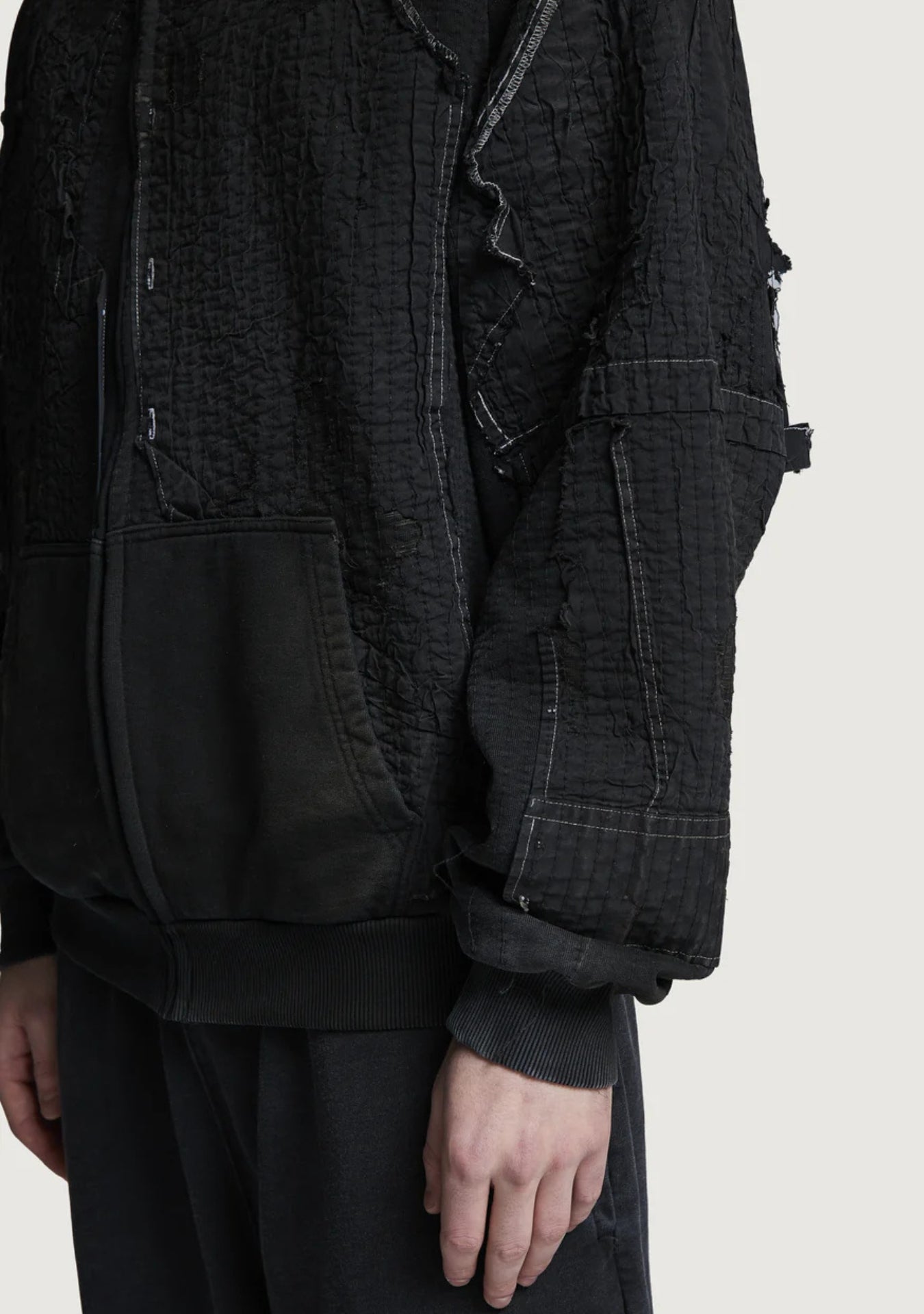 IDRIS FULL ZIP HOODIE BLACK