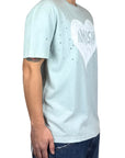 T-SHIRT IN JERSEY CON STAMPA HEART LASER