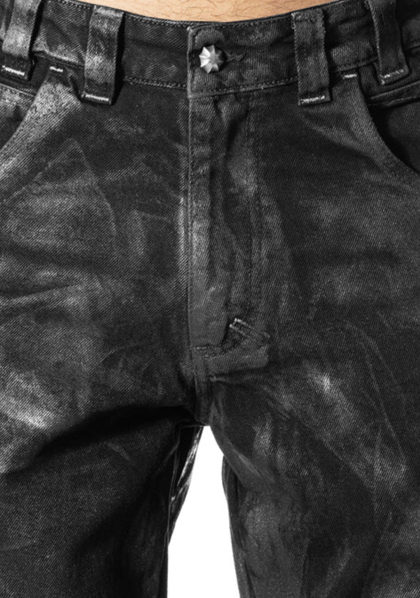 WAXED BLACK DENIM