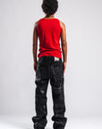 BLACK CRY WAXED DENIM