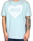 T-SHIRT IN JERSEY CON STAMPA HEART LASER