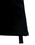 BLACK ZIPPED TEE