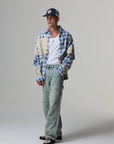 BLEACHED PLAID SHIRT