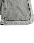 BASEBALL JERSEY GREY DENIM SHORTS