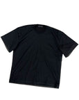 DOUBLE MESH BLACK T-SHIRT