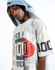 HEART OVER GREED PANEL SHIRT GREY