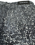 BLACK TEXTURED BOUCLE' DENIM PANTS