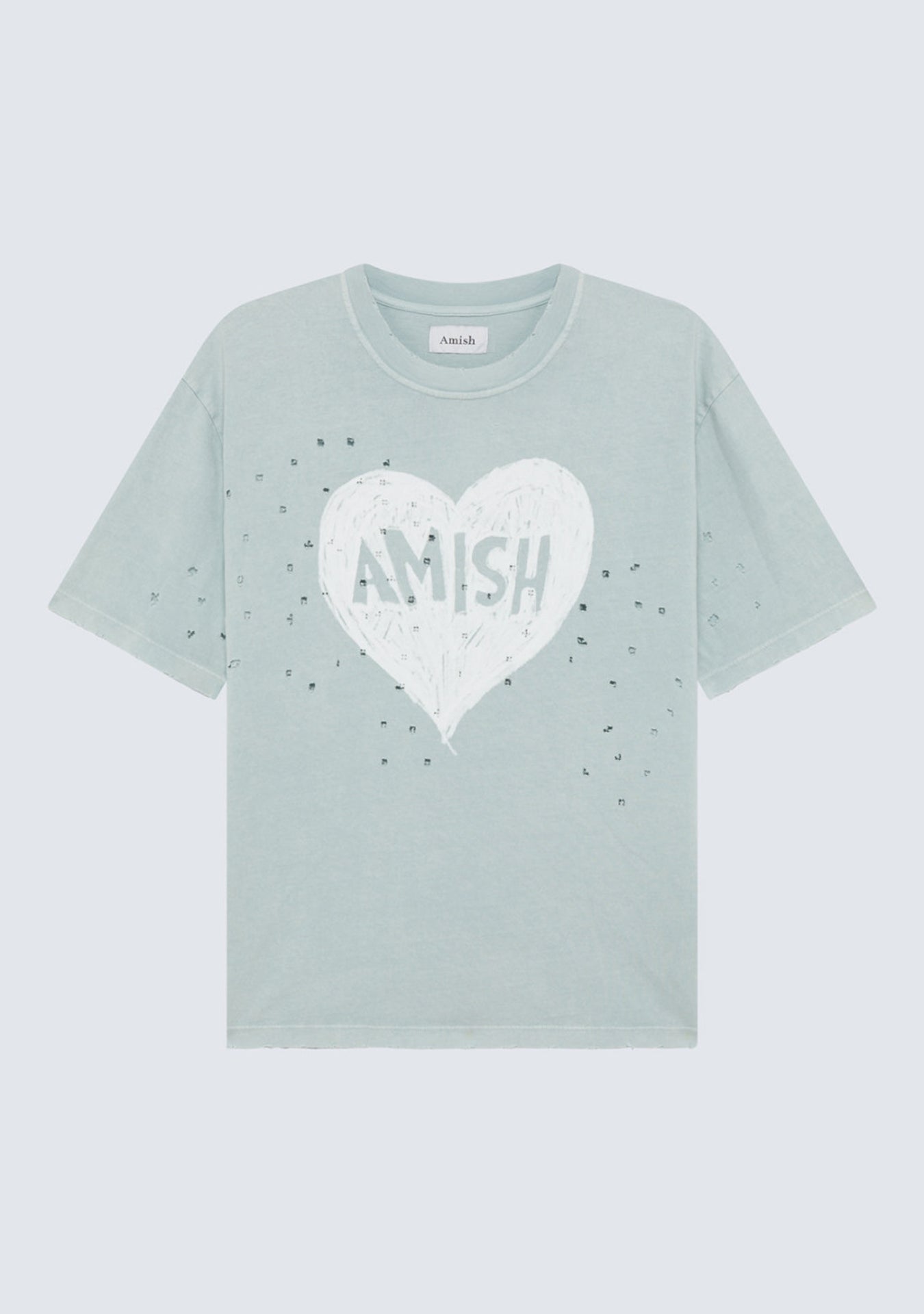 T-SHIRT IN JERSEY CON STAMPA HEART LASER