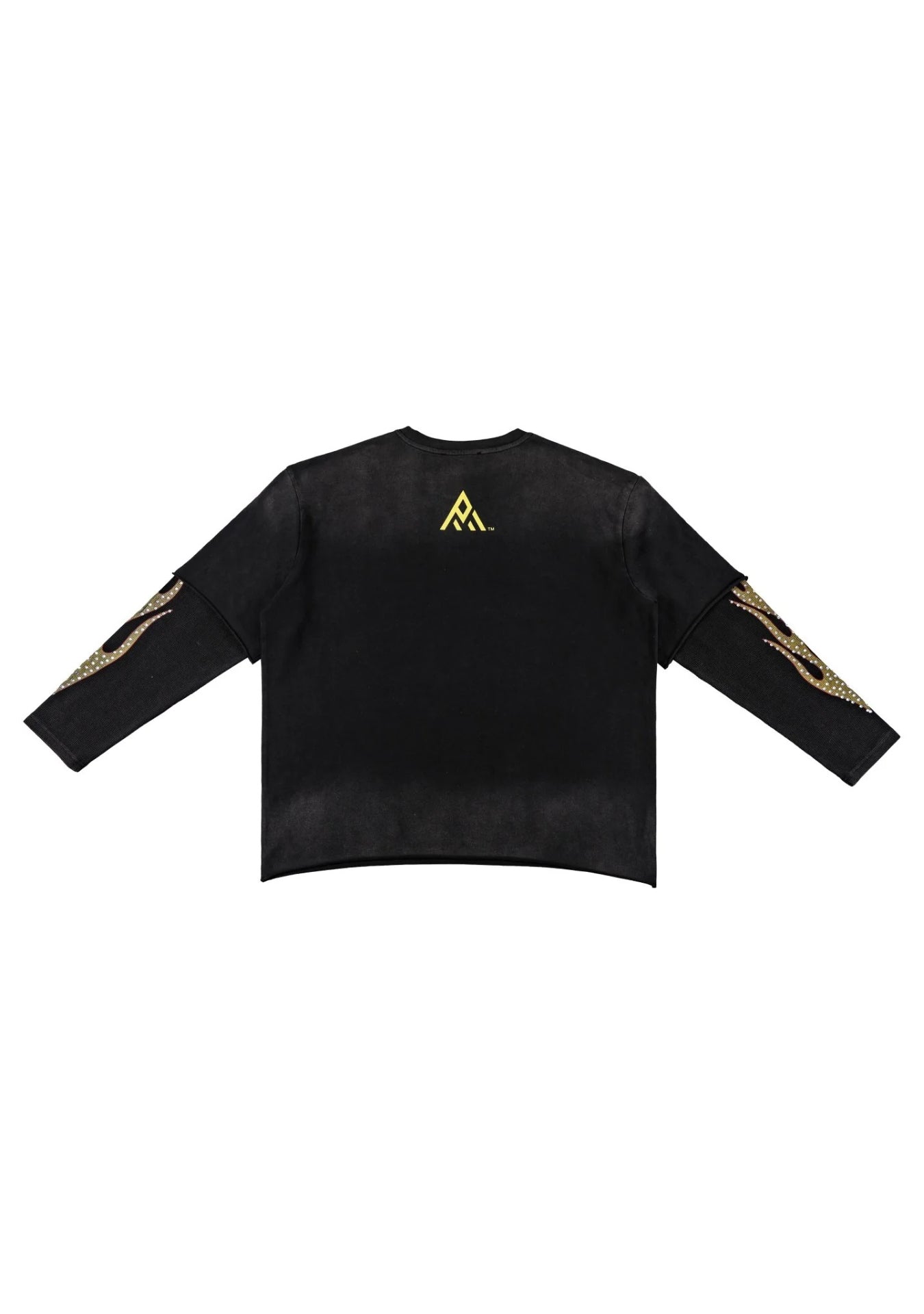 247 RHINESTONE DOUBLE LAYER TEE BLACK