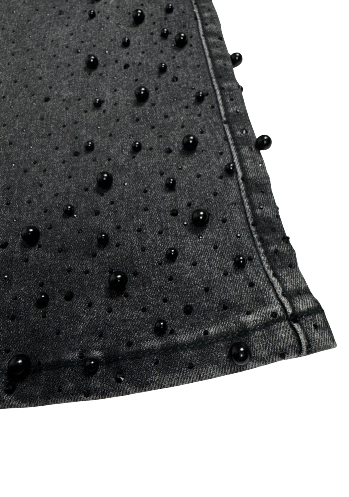 CRYSTALLIZED PEARL PANTS BLACK WASH
