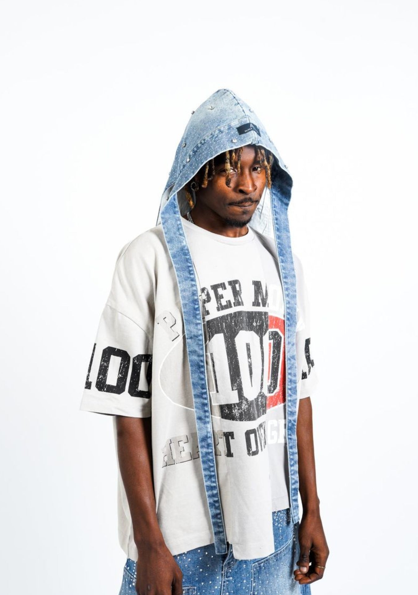 HEART OVER GREED PANEL SHIRT GREY