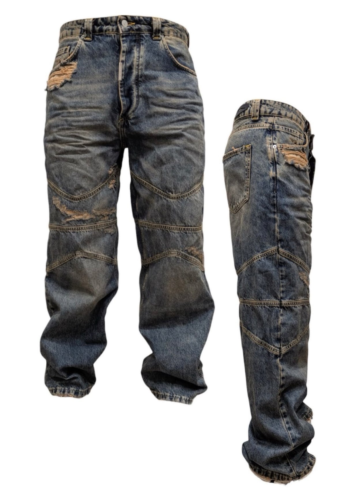 SAND BAGGY ABRASIONS DIAGONAL CUTS