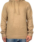 BEIGE WOOL HOODIE