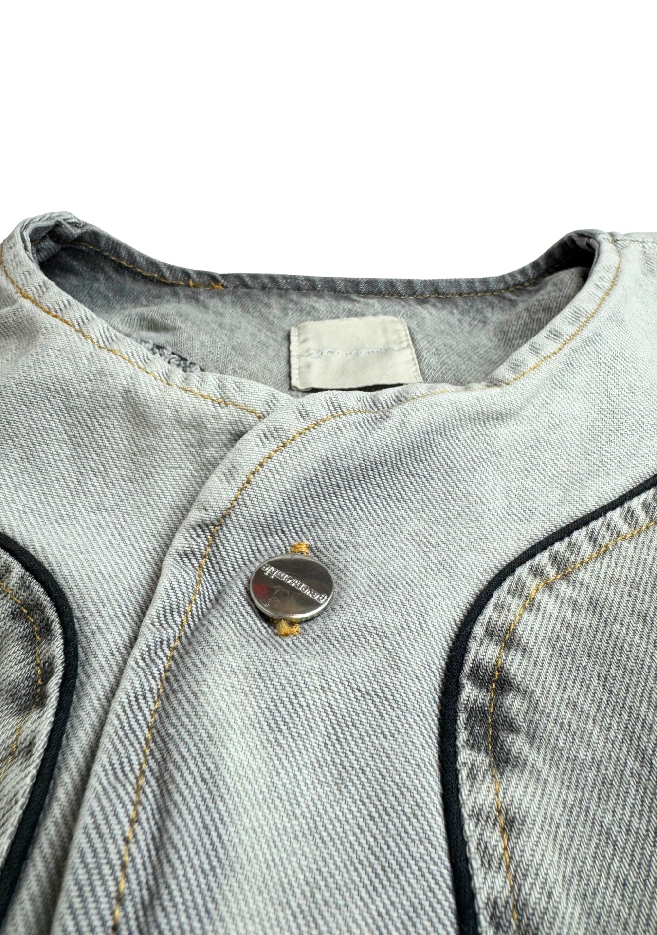 BASEBALL JERSEY GREY DENIM SHIRT