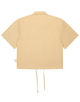 BEIGE CROPPED RIPSTOP SHIRT