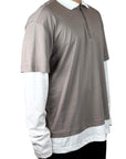 BEIGE DOUBLE SLEEVED POLO RUTHLESS