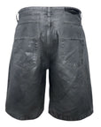 OVER SHORT GREY WAXED LEATHER