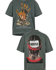 HUSTLE GREEN WASHED TEE