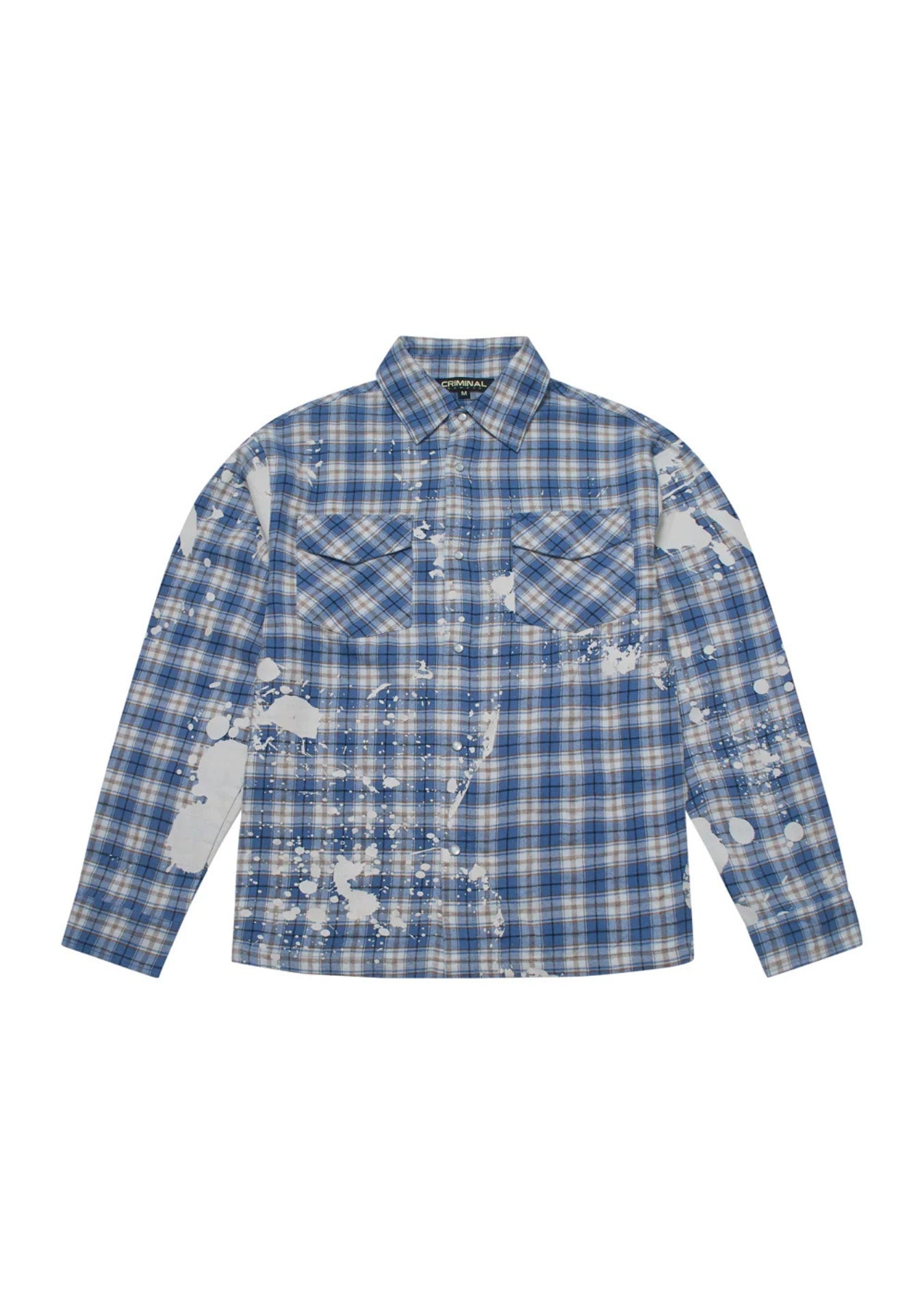 BLEACHED PLAID SHIRT