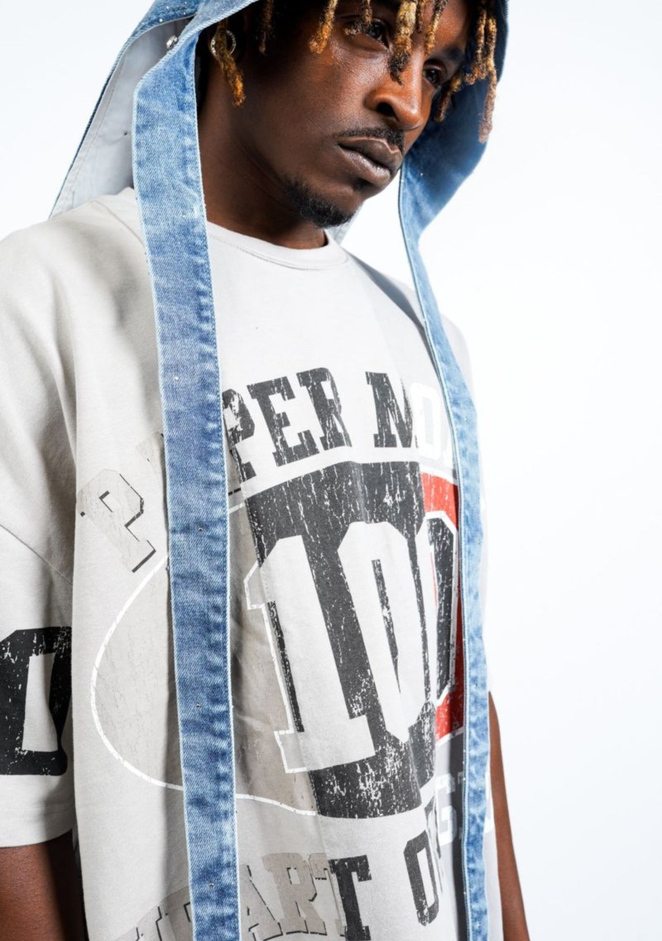 HEART OVER GREED PANEL SHIRT GREY