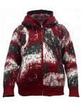 PULL ZIP DOUBLE HOOD RED