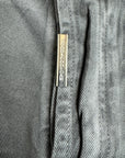 OVER SHORT GREY WAXED LEATHER