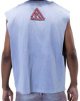 ROLLING DICE GRAPHIC CUTOFF TEE BLUE