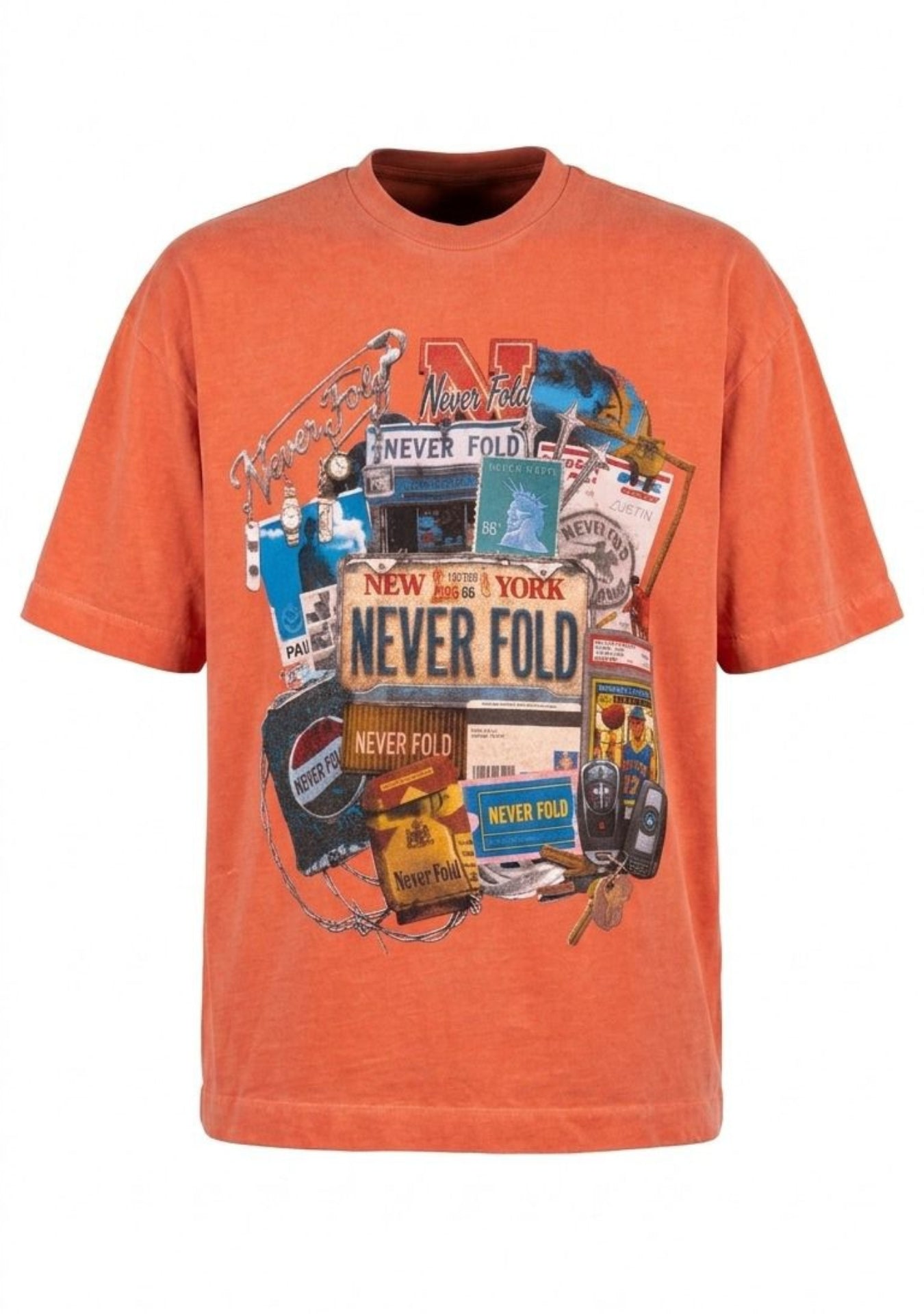 NEVER FOLD WASH ORANGE TEE
