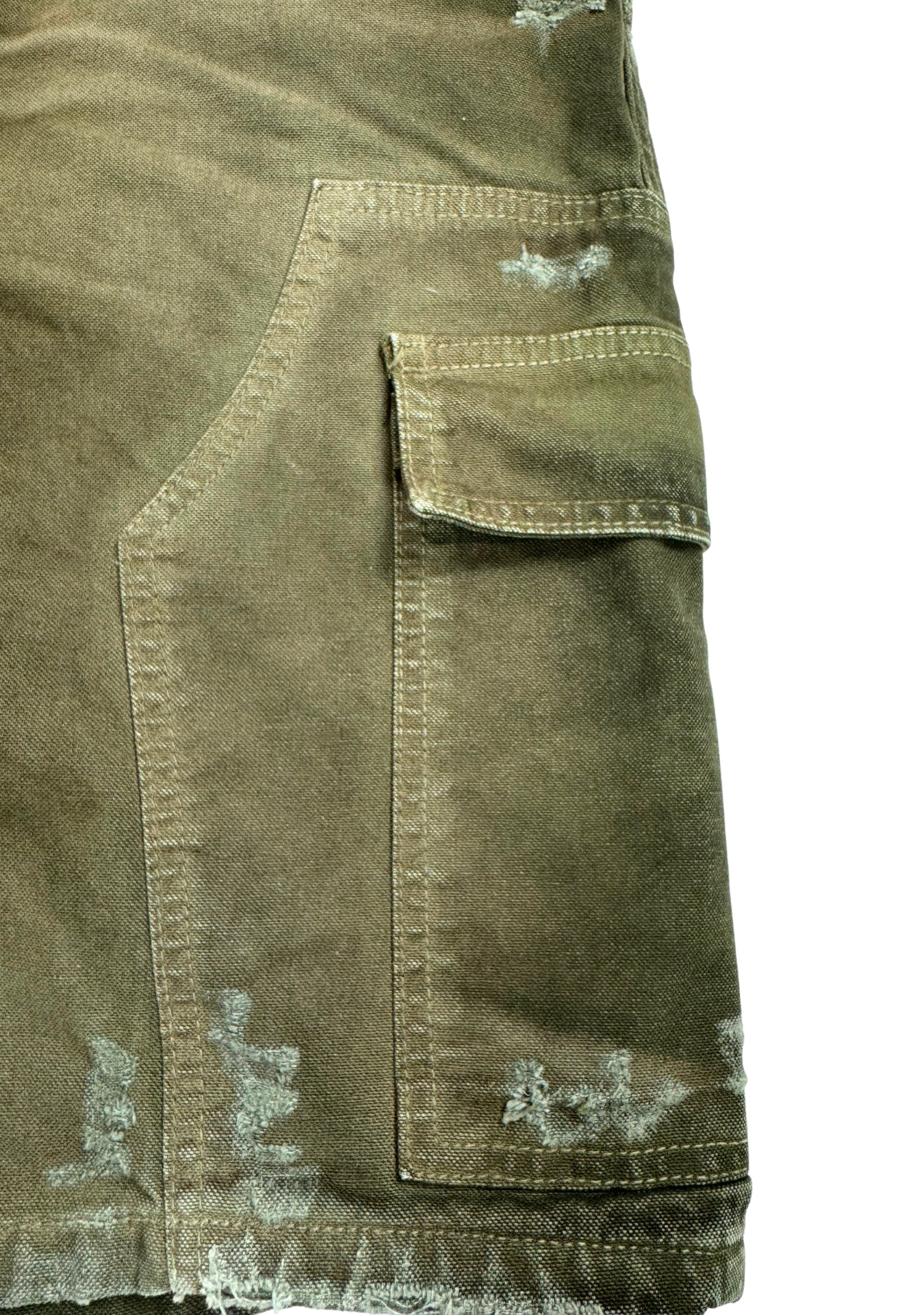 SHORTS CARGO GREEN PIGMENTED TRANSPARENT