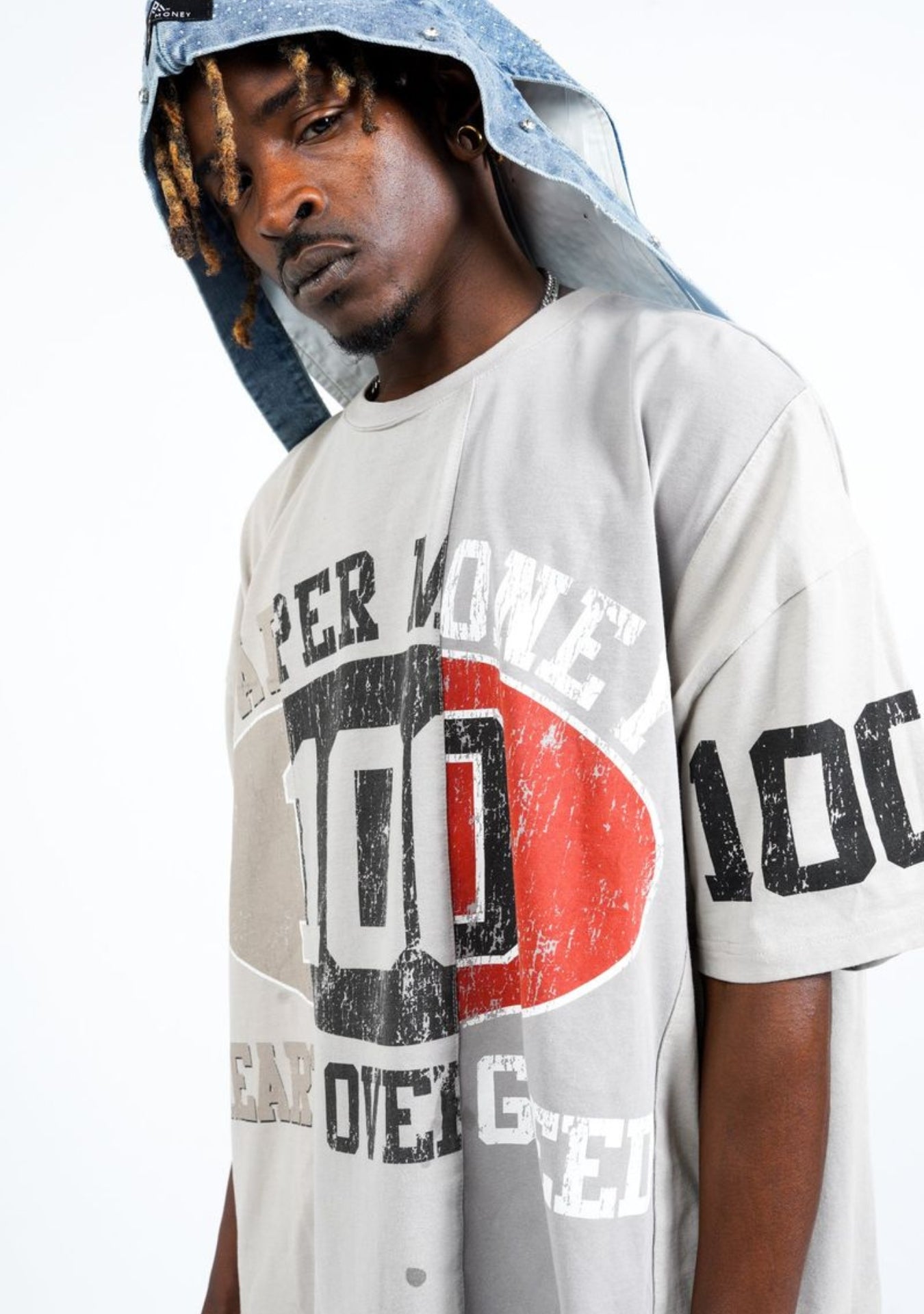 HEART OVER GREED PANEL SHIRT GREY